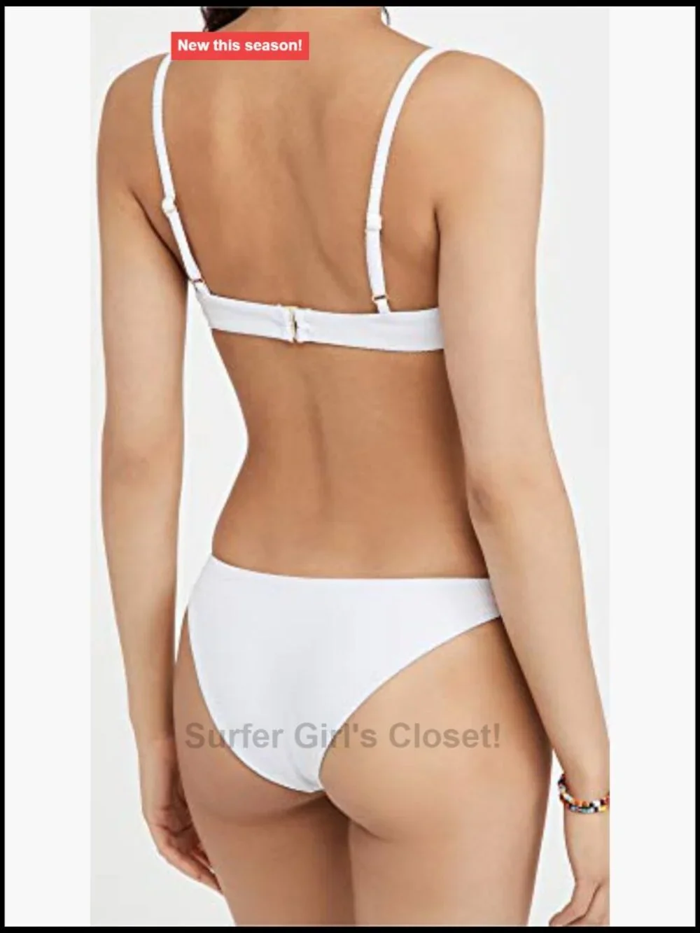 Underwire Bikini Top with Adjustable Straps, Hand Wash Only